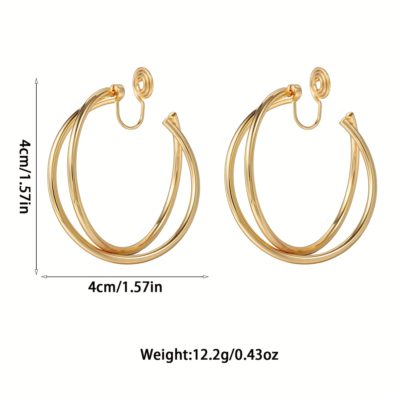 Women's Double-Layer Non-Piercing Clip-On Earrings